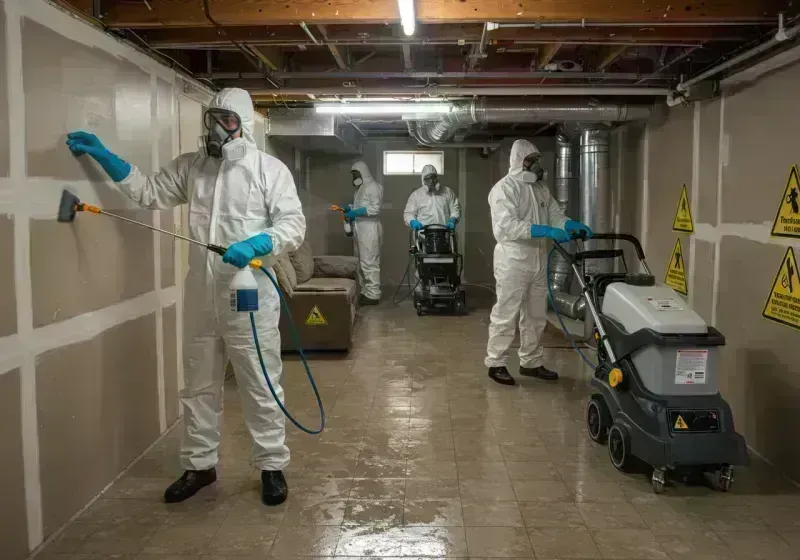 Basement Moisture Removal and Structural Drying process in Dardenne Prairie, MO